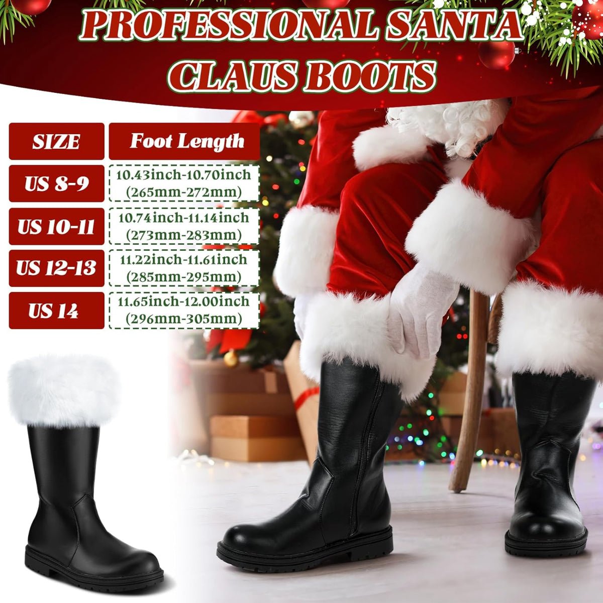 Bottes de Père Noël Liitrsh pour les Fêtes