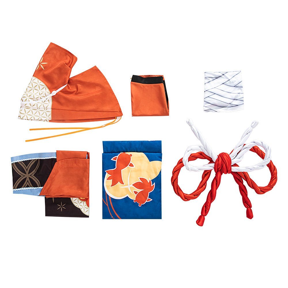 Costume Cosplay Yoimiya de Genshin Impact - Tenue Inspirée de l'Anime, Haute Qualité, Idéal pour le Jeu de Rôle