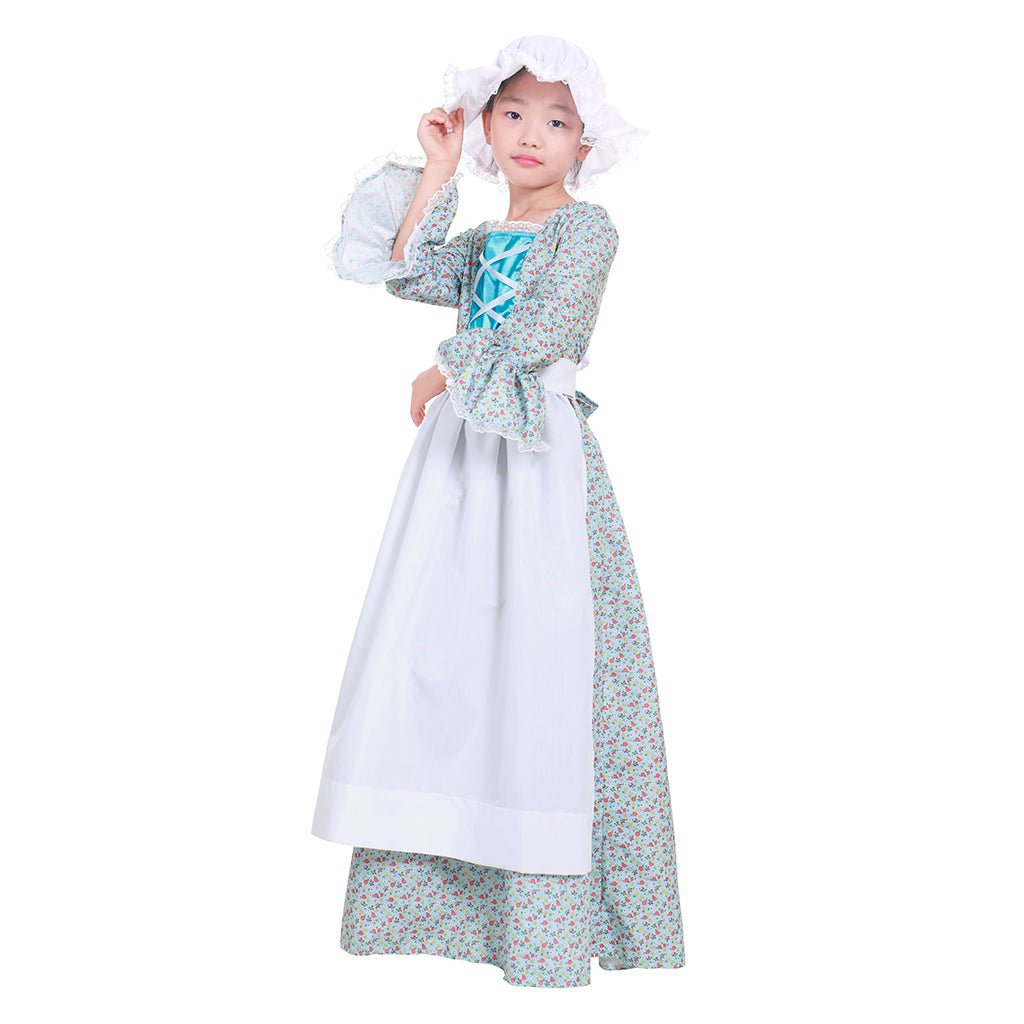 Robe Prairie Victorienne pour Enfant Costume Colonial Campagne Lolita