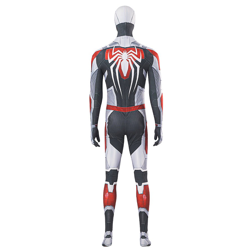 Costume Cosplay Spider-Man Armure Blanche de Combat Inspiré du Jeu PS4 pour Halloween