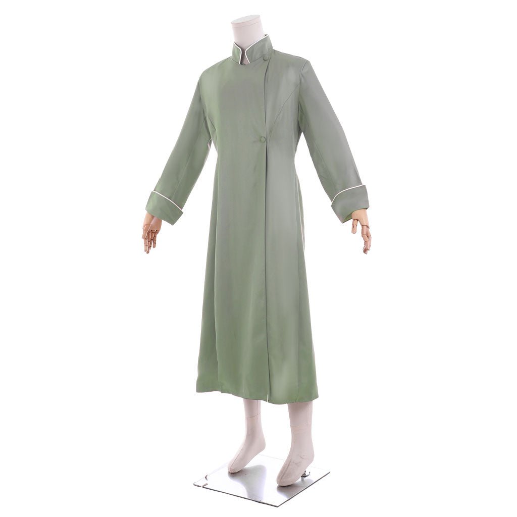 Robe de Prêtre Médiévale Vintage à Manches Longues avec Col Montant Costume Clergé Catholique Cassock Religieux Manteau Halloween