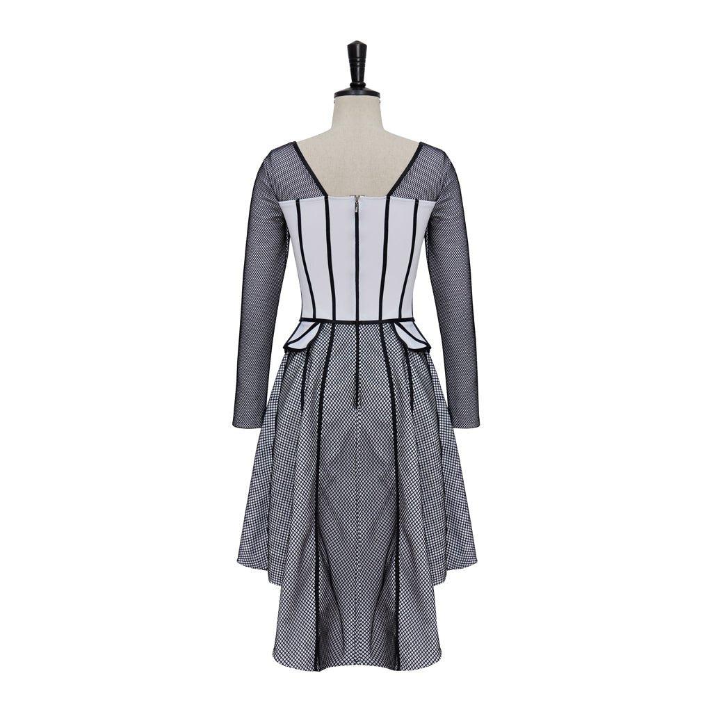 Costume Cosplay Jane Seymour Six the Musical | Robe Bordée Noir pour Femme