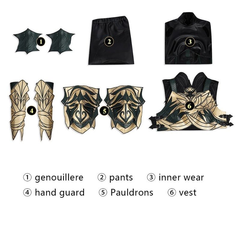 Costume Cosplay Minthara de Baldur's Gate 3 Complet avec Bottes et Accessoires