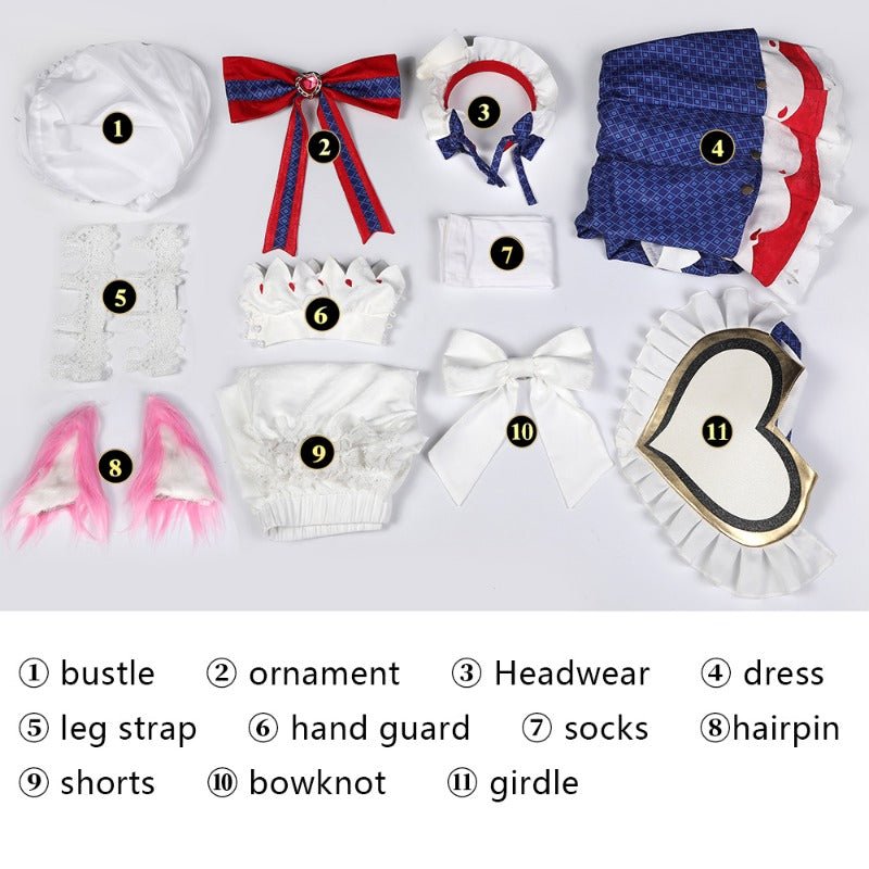 Costume Cosplay Da Ji Maid Cafe de Honor of Kings - Taille Standard