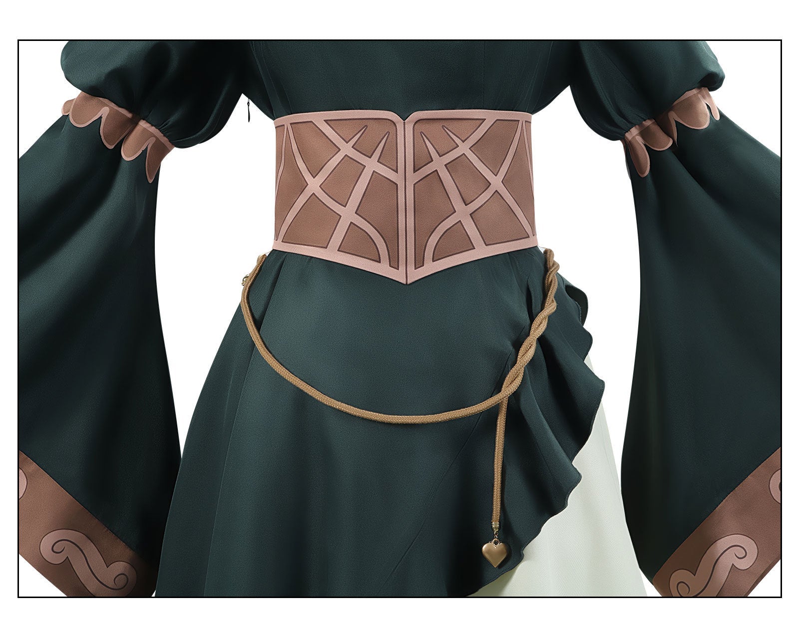 Le Seigneur des Anneaux - Robe de Cour Verte d'éowyn – Costume Cosplay de Helm’s Deep