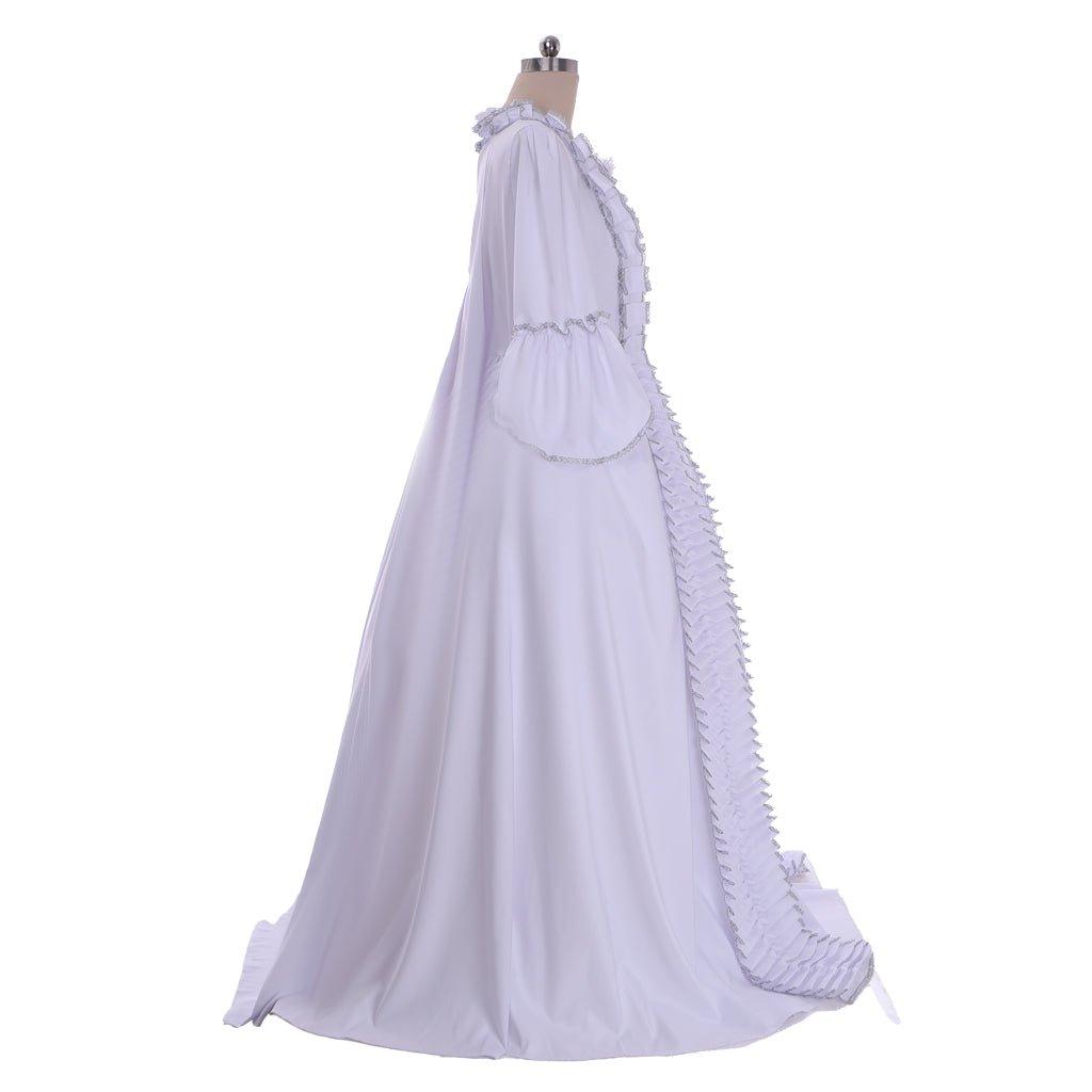 Robe de Bal Marie Antoinette Cosplay | Robe Rococo Blanc Dentelle du 18e Siècle