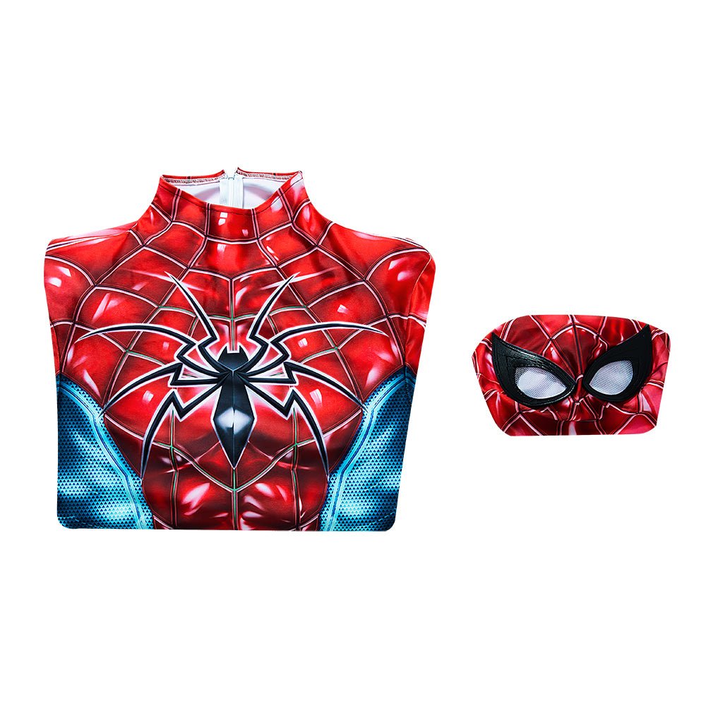 Costume Cosplay Marvel Spider-Man 2 Peter Parker - Combinaison de Combat Bleu et Rouge pour Halloween