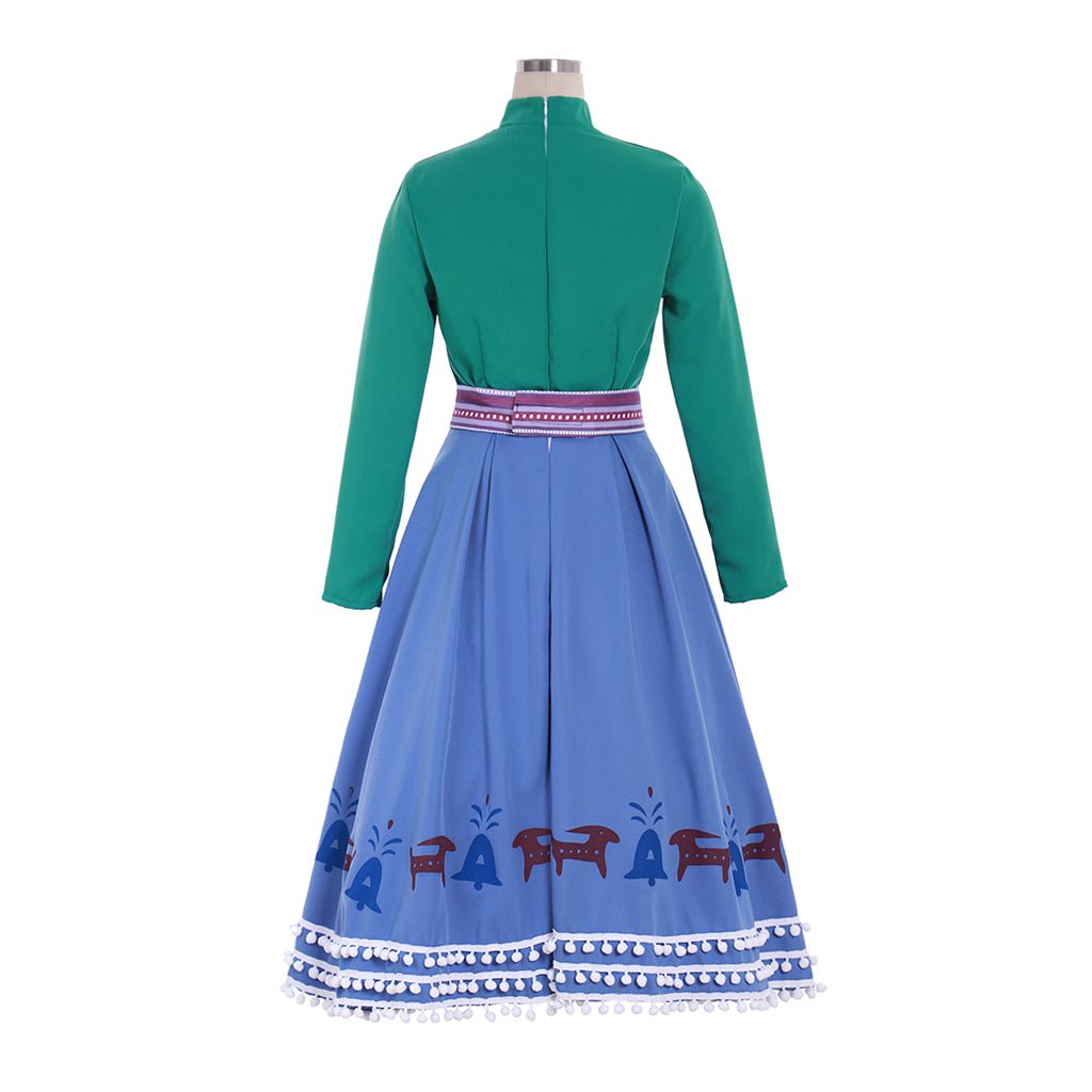 Robe Costume Anna Aventure Glacée | Princesse Disney Cosplay pour Halloween & Fêtes à Thème
