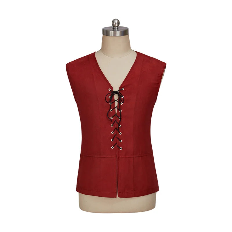Gilet Viking Médiéval Steampunk - Gilet Renaissance Pirate Gothique pour Hommes | Série Cosplay L'AniMirage