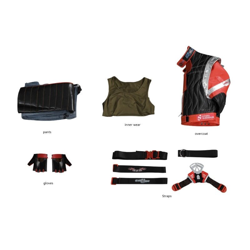 Costume Cosplay Panam Palmer Punk - Chemise, Pantalon, Manteau, Ceintures, Bottes, Fait sur Mesure