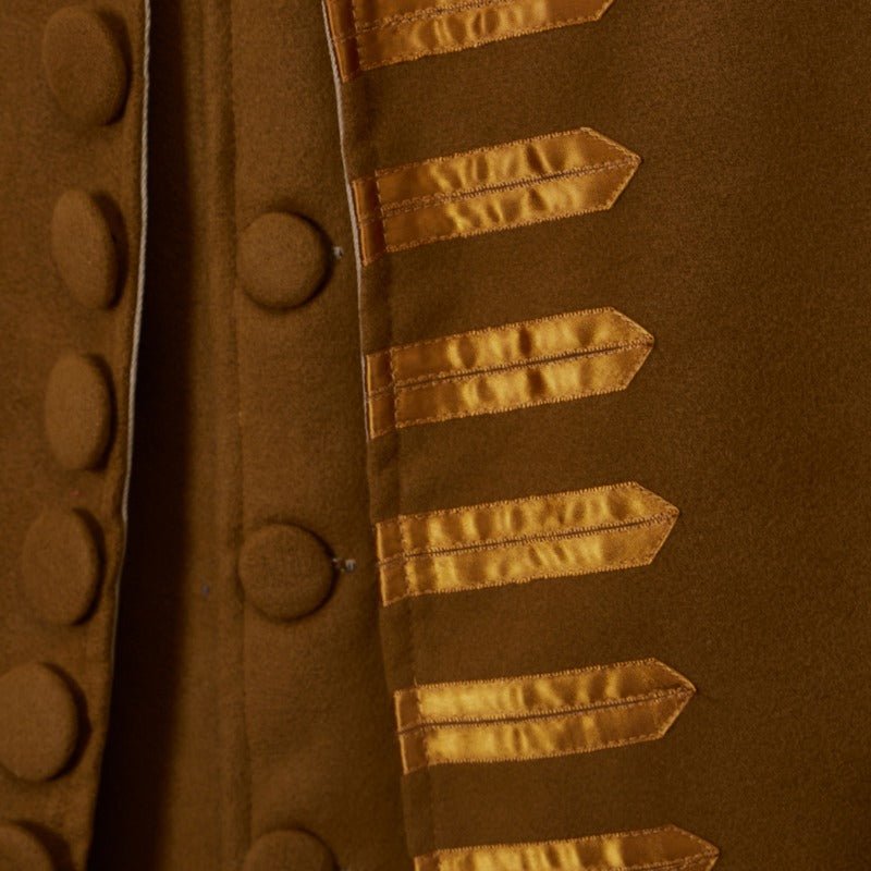 Nouveau Manteau Brun du 18e Siècle - Costume Cosplay Style Militaire Colonial Édouardien