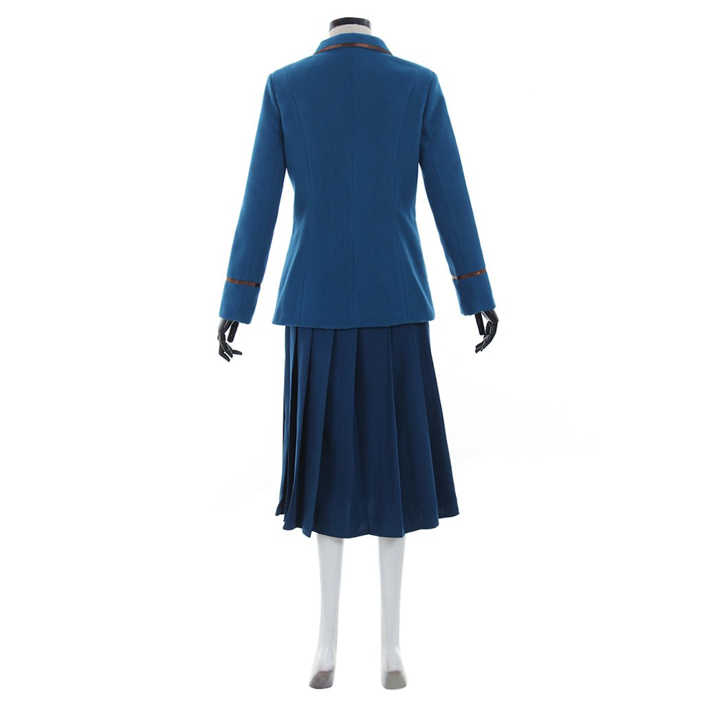 Costume Bleu Veste Robe pour Femmes Adultes pour Carnaval, Halloween et Fêtes à Thème