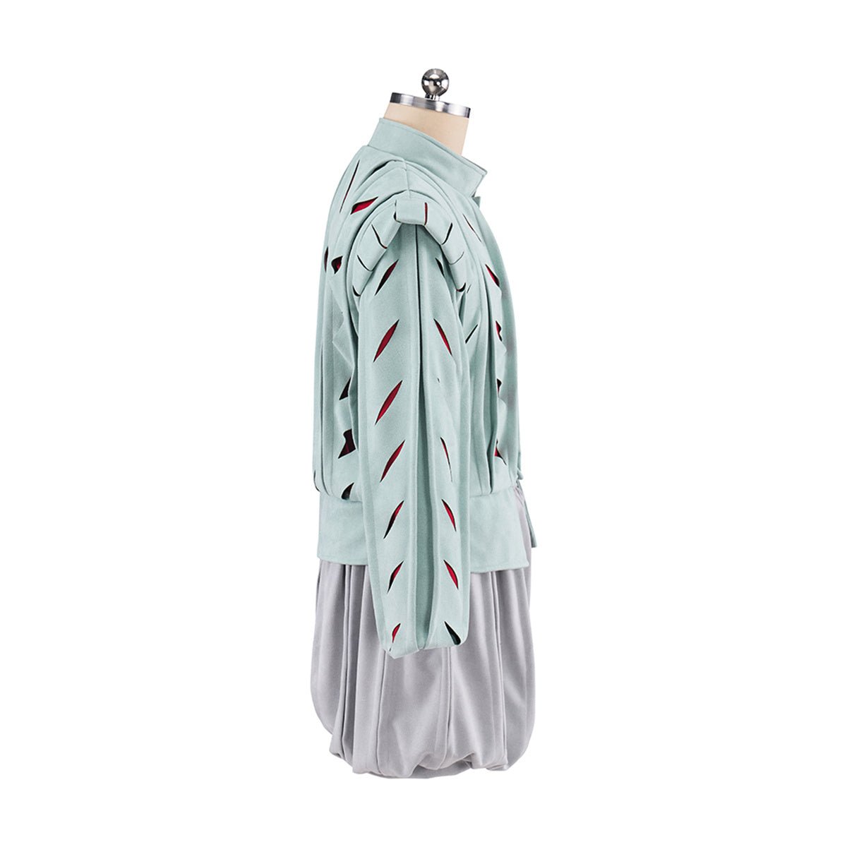 Costume Cosplay Homme Tudor Vert Rouge Haut Pantalon Gris - Époque Tudor Costume Historique Fantasy