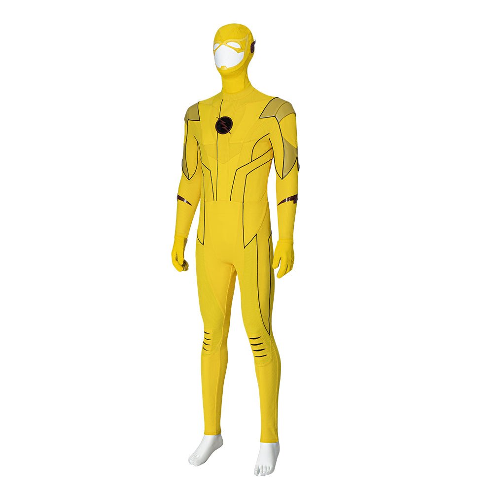 Costume Cosplay Reverse Flash Armageddon Barry Allen Combinaison Jaune pour Hommes - DC The Flash