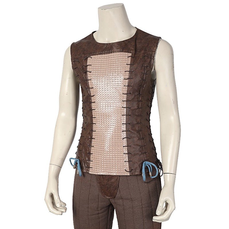 Costume Cosplay Geralt de Rivia Witcher 3 Veste en Cuir Tenue de Héros Chasse Sauvage pour Halloween