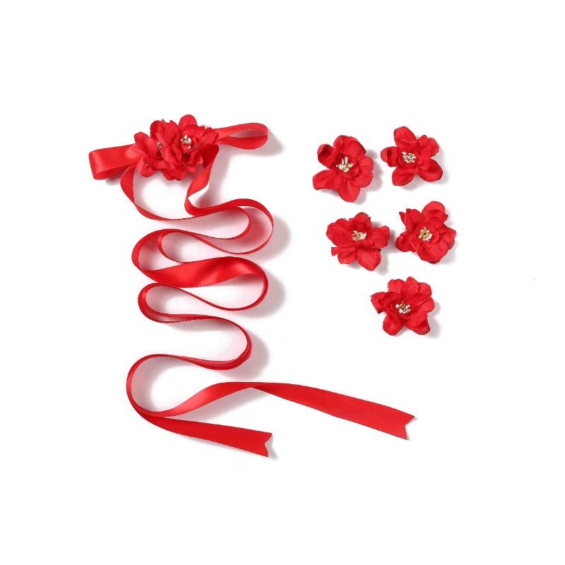 Robe Rouge Sans Bretelles Aerith FF7 Costume Cosplay pour Halloween & Fêtes