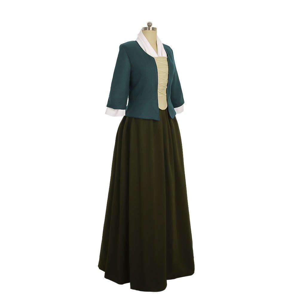 Robe Cosplay Claire Fraser Outlander | Costume Highland Colonial Belle du Sud pour Halloween
