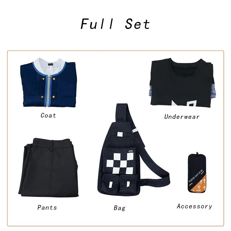 Costume Cosplay Sage Protagoniste Masculin de Zenless Zone Zero - Uniforme Scolaire des Agents Phaethon - Ensemble Complet pour Halloween