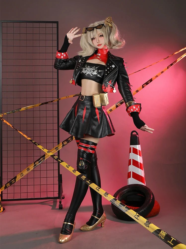 Costume Cosplay Zenless Zone Zero Burnice Blanc - Fils de Calydon Uniforme Punk pour Fête d'Halloween