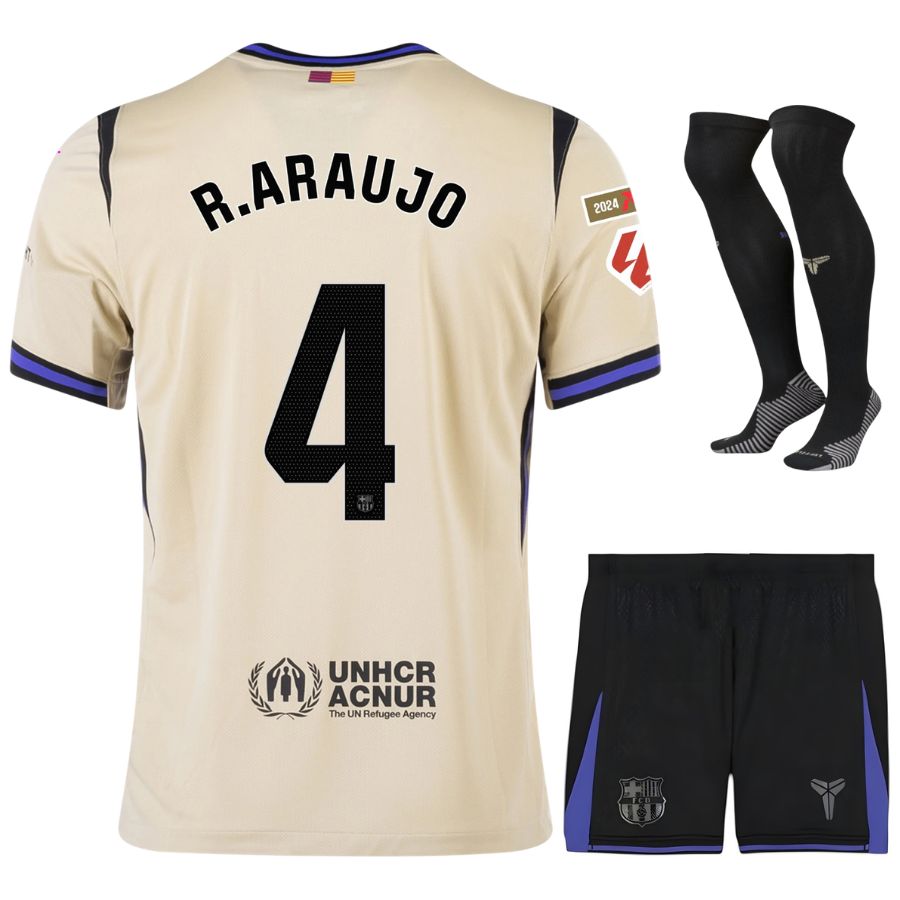 バルサ アウェイ キッズ キット ジャージ 2025 2026 アラウホ ラ・リーガ