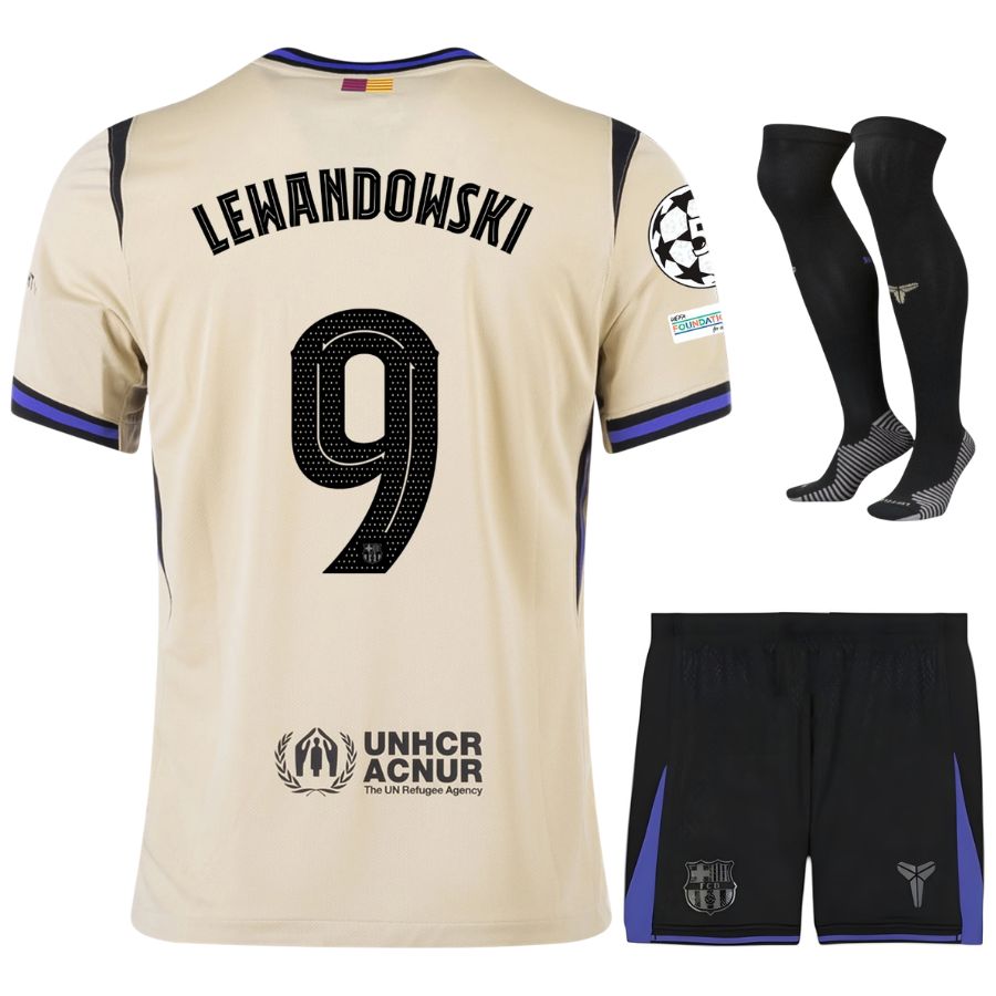 バルサ アウェイ キッズ キット ジャージ 2025 2026 レヴァンドフスキ UCL