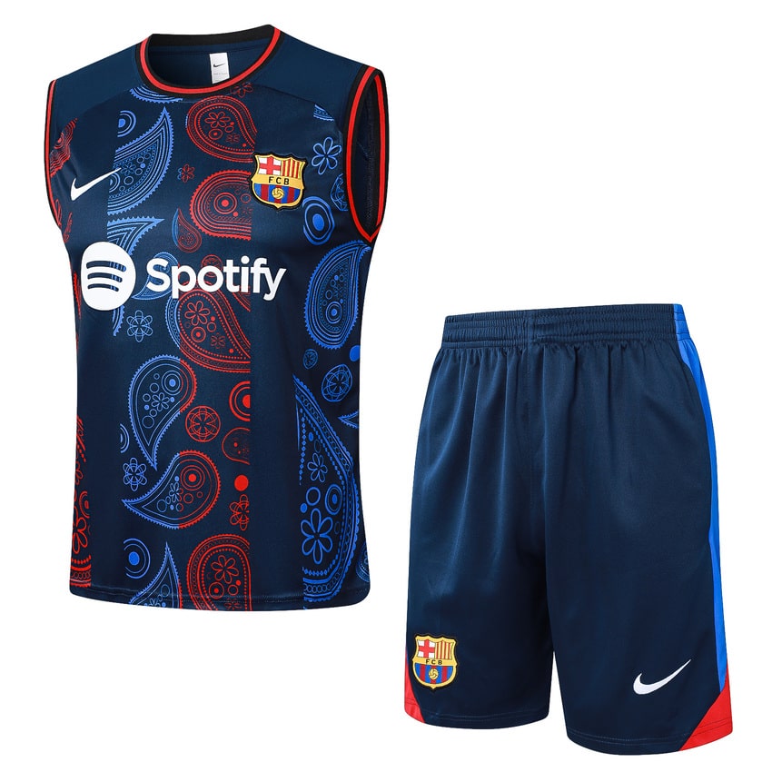 タンクトップ ショート Barca 2024 2025 ブルー パターン