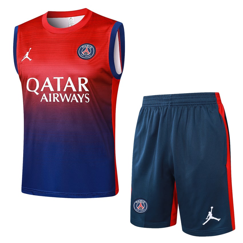 PSG 2024 2025 レッド ブルー ショート タンクトップ