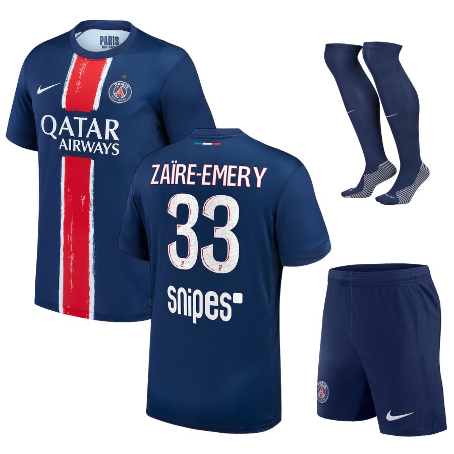 PSG ホームキット キッズ ジャージ 2024-2025 ザイール エメリ 1 スター