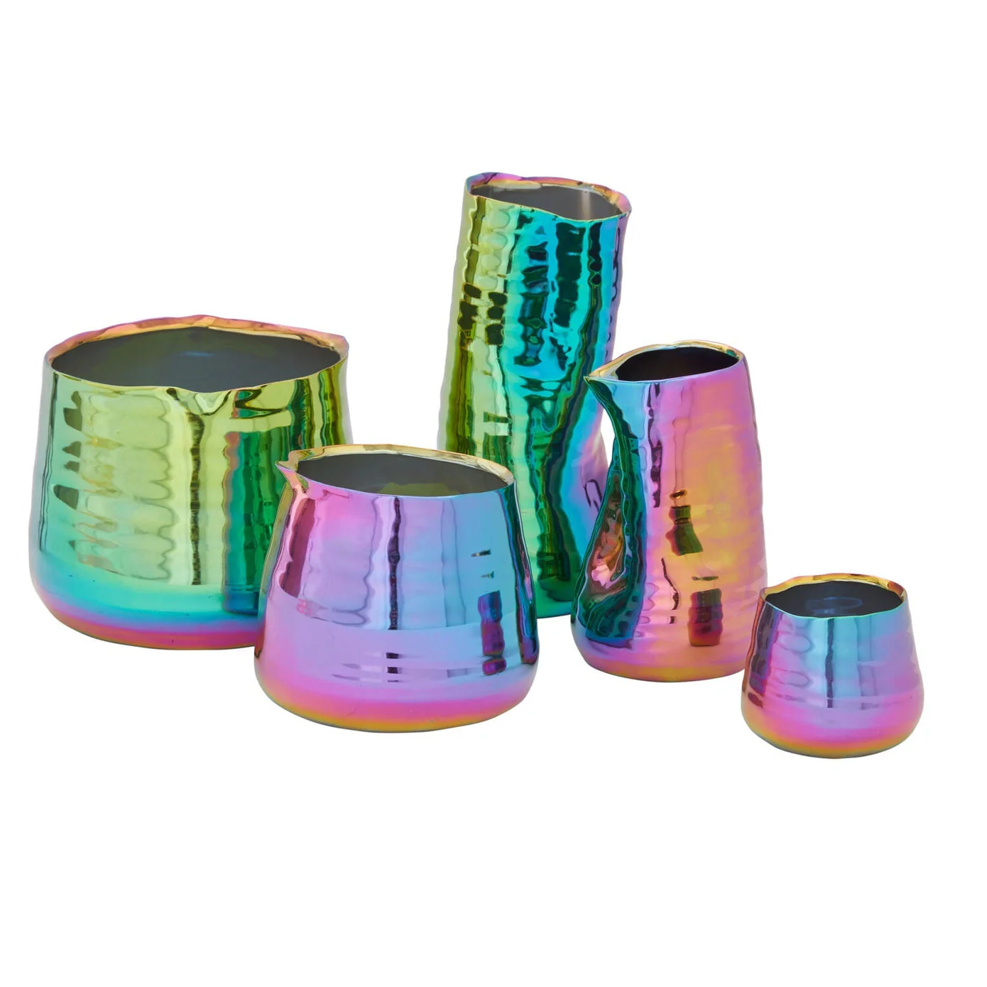 Iridescent Tegan Pot for Houseplants - Shimmering Glow Planter Container