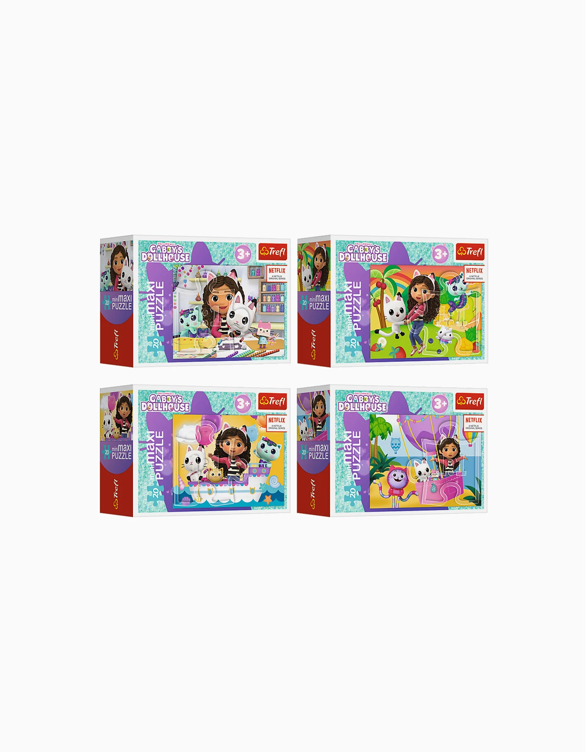 Mini Puzzle Trefl Gabby Colourful Day 20 Maxi Pcs 3Y+, Assorted