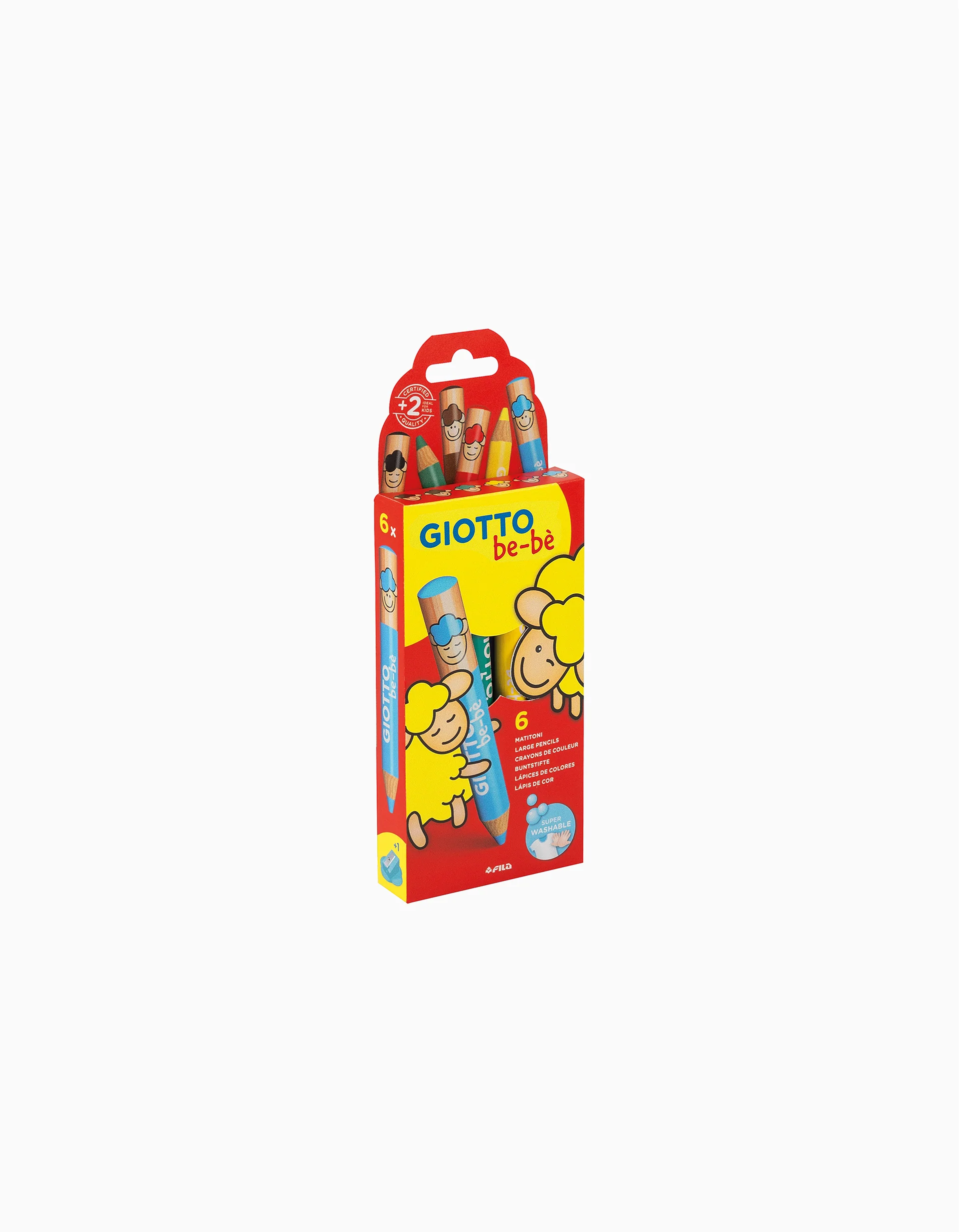 Pack Of 6 Giotto Be-Bè 2A+ Coloured Pencils
