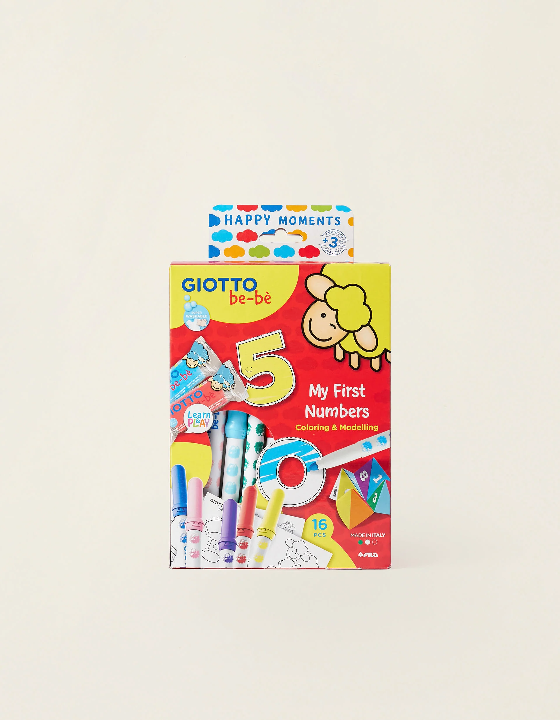 Kit Happy Moments Giotto Be-Bè 'Os Meus Primeiros Números' 3A+