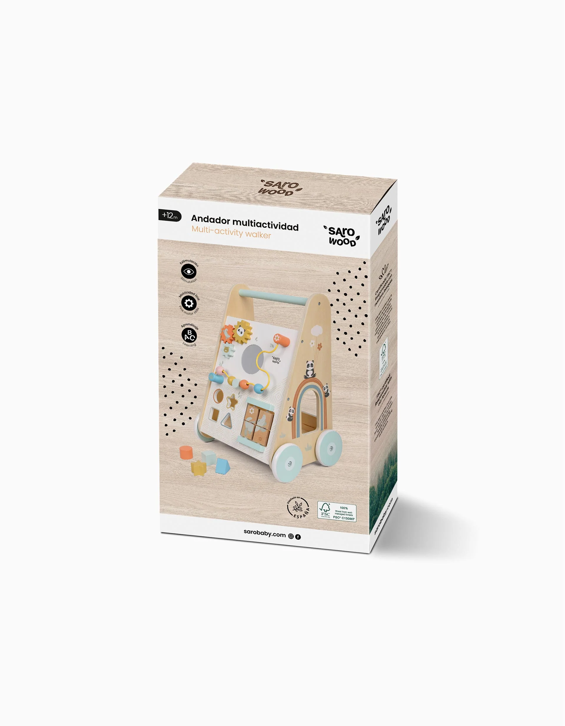 Saro Wooden Multi-Activity Walker 12M+