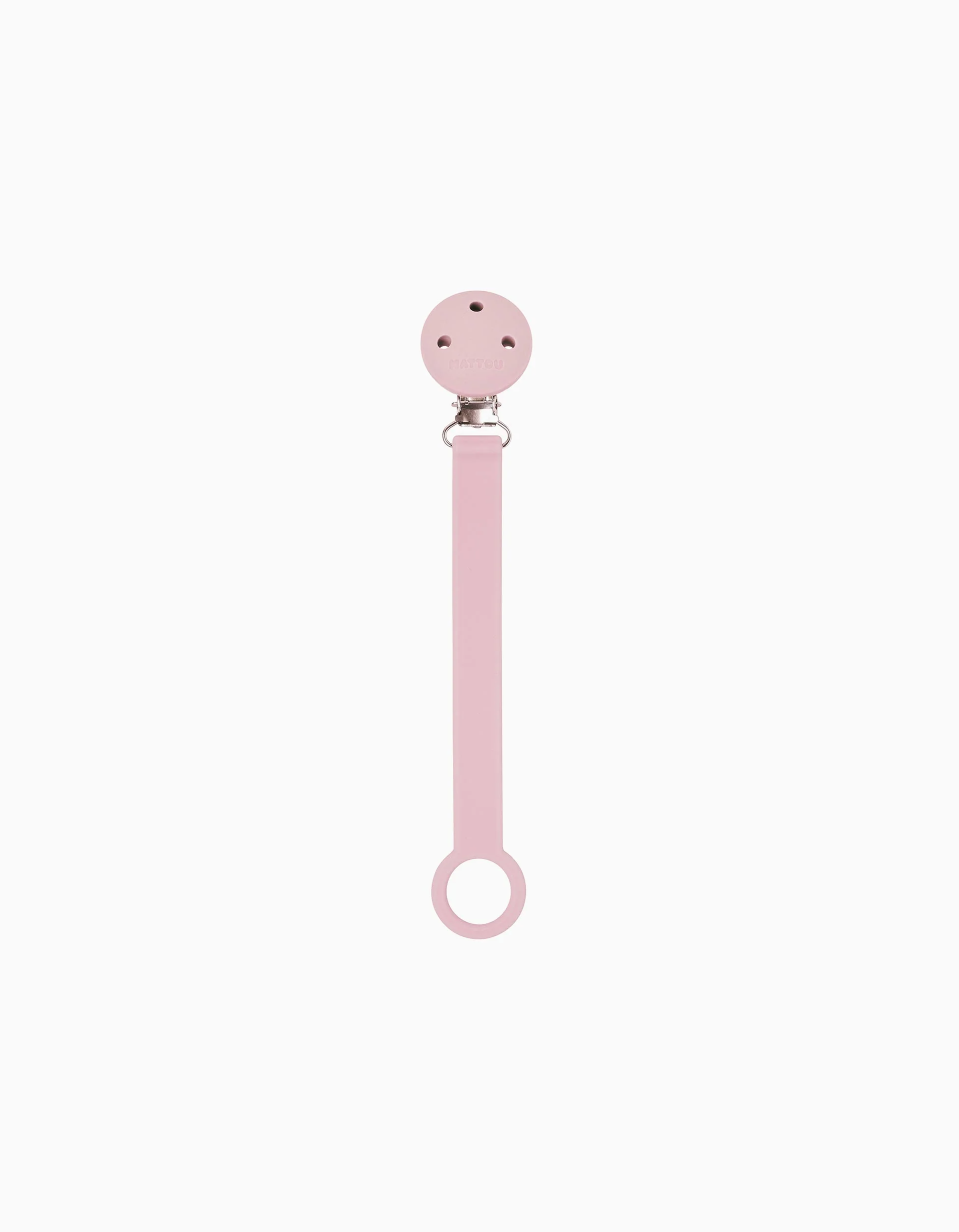 Nattou Silicone Pacifier Holder, Pink