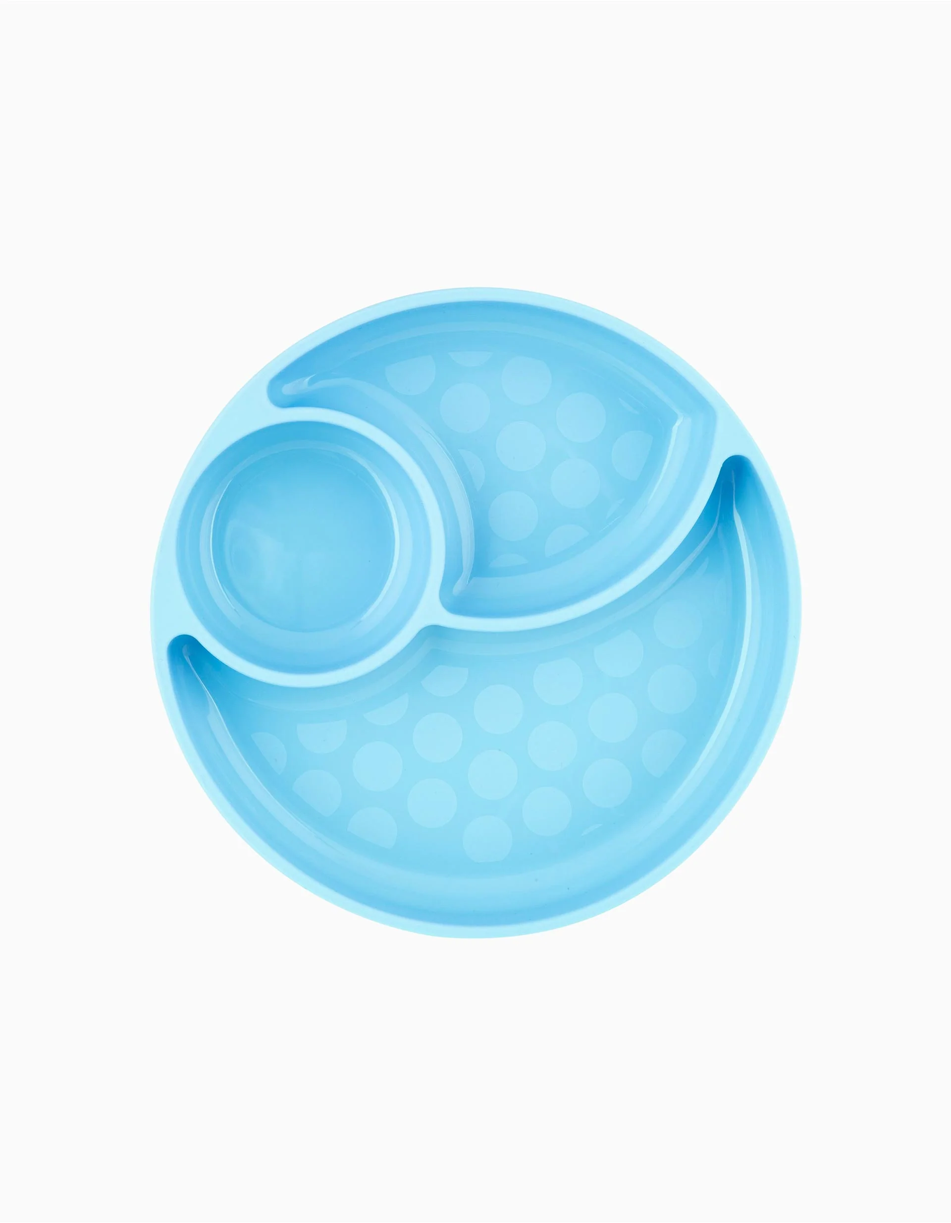 Silicone Plate with Sections, Eat Easy by Chicco, Blue