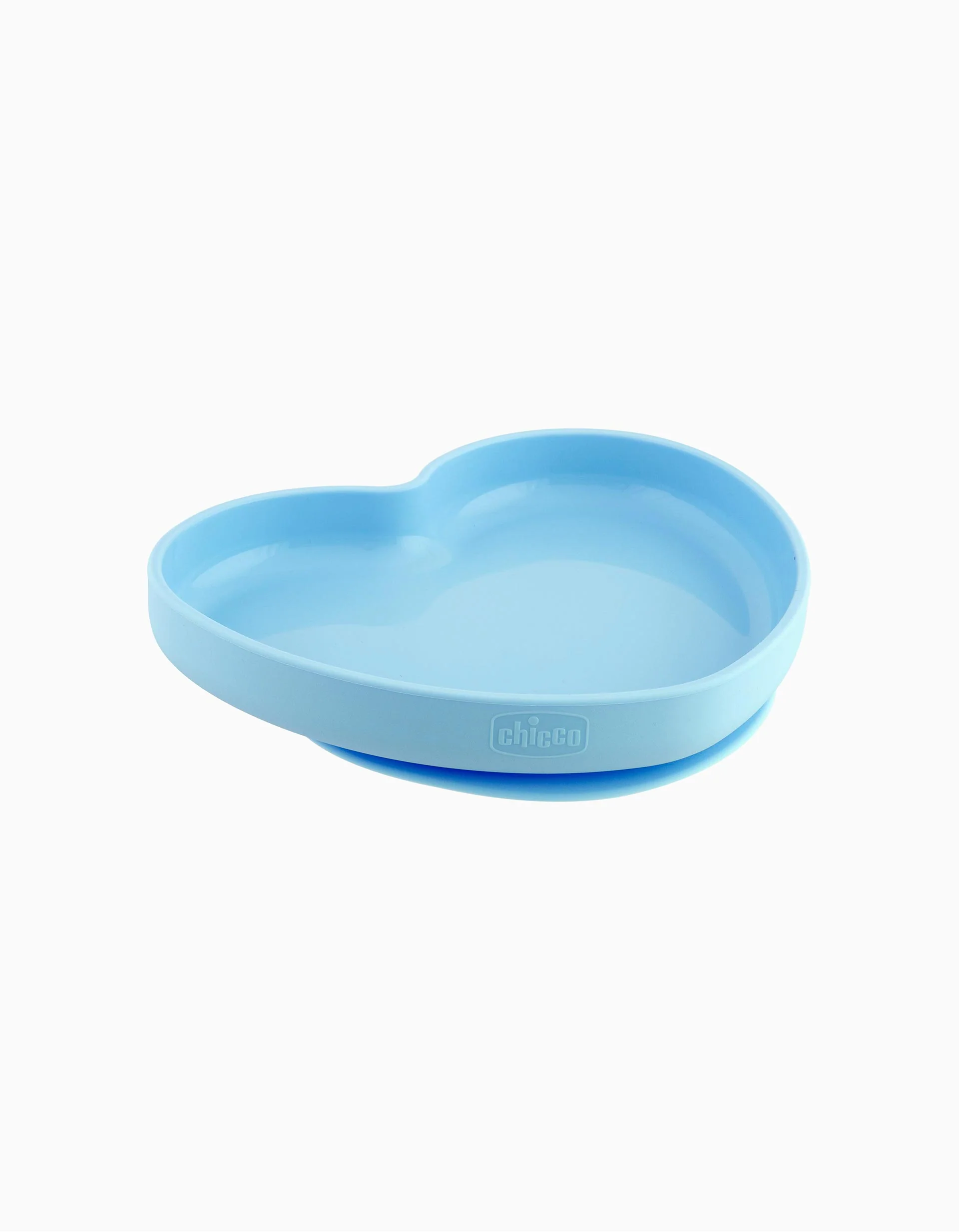 Silicone Plate, Eat Easy by Chicco, Heart. Blue