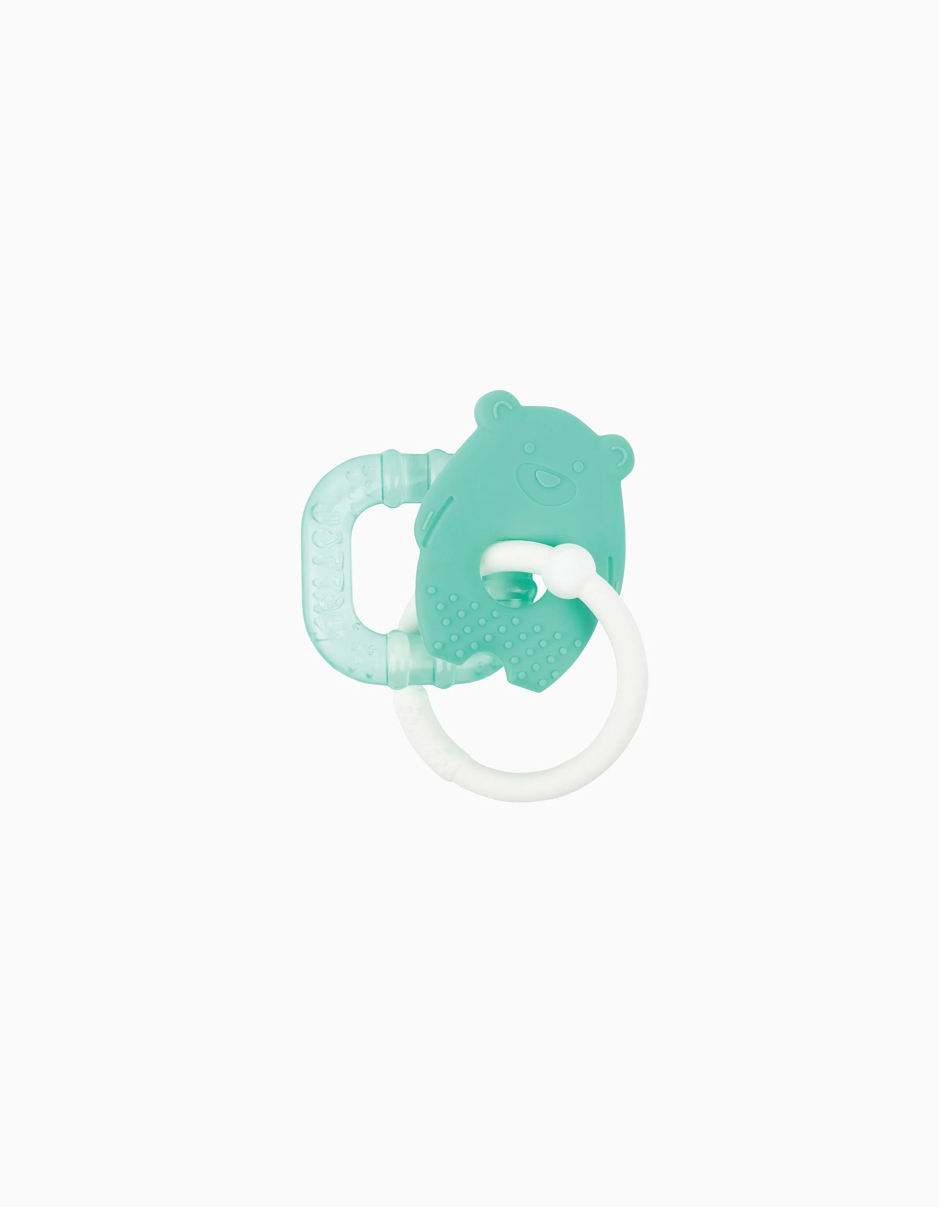 Bear Silicone Water Teething Ring Nattou 3M+, Green