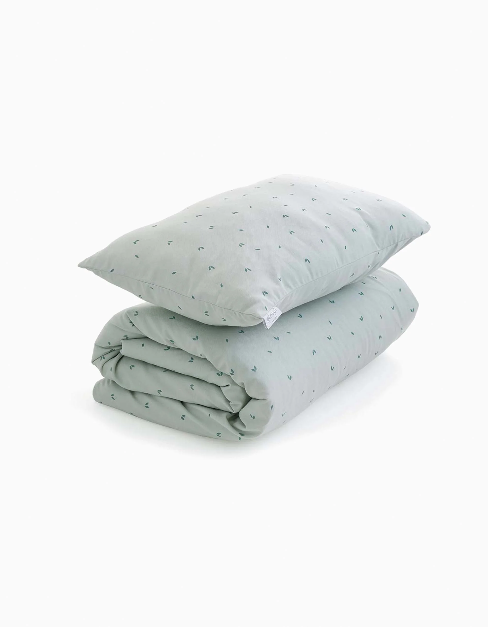 Bedding Set Gloop! Duvet Cover, Filling and Pillowcase for 60X120Cm Beds, Green