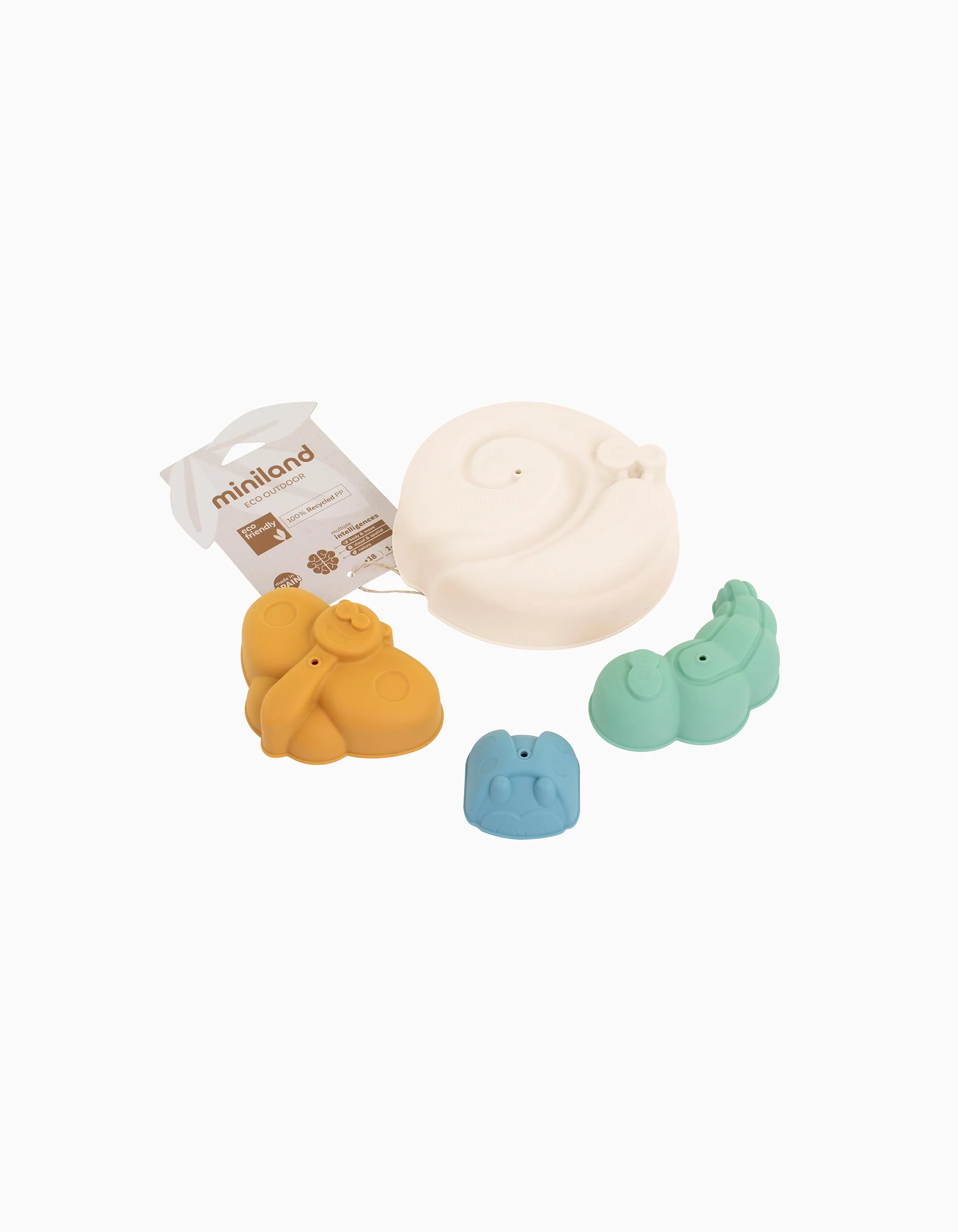 Baby Sand Moulds Set 4Pcs by Miniland 18M+