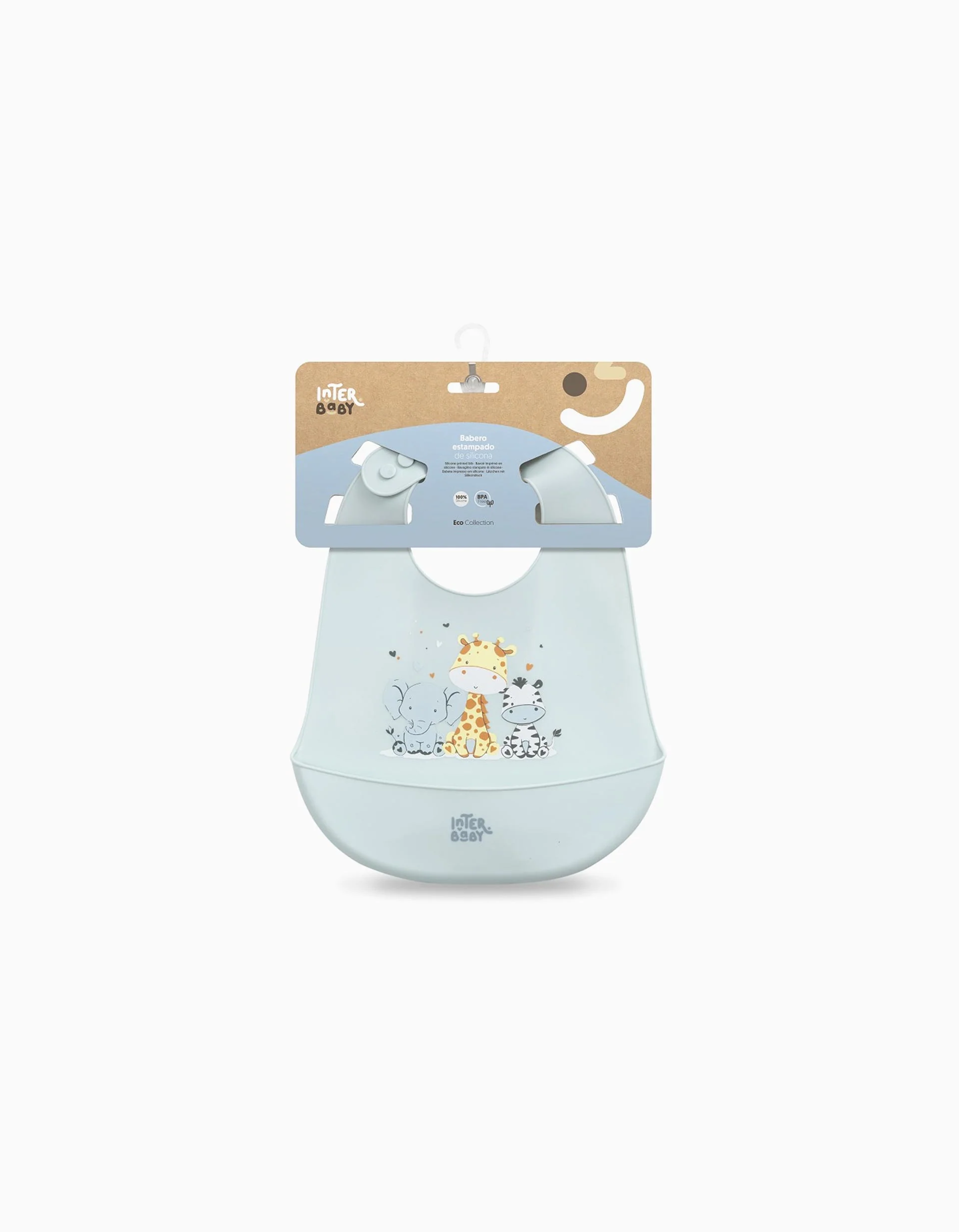 Silicone Bib 3 Friends Interbaby, Blue