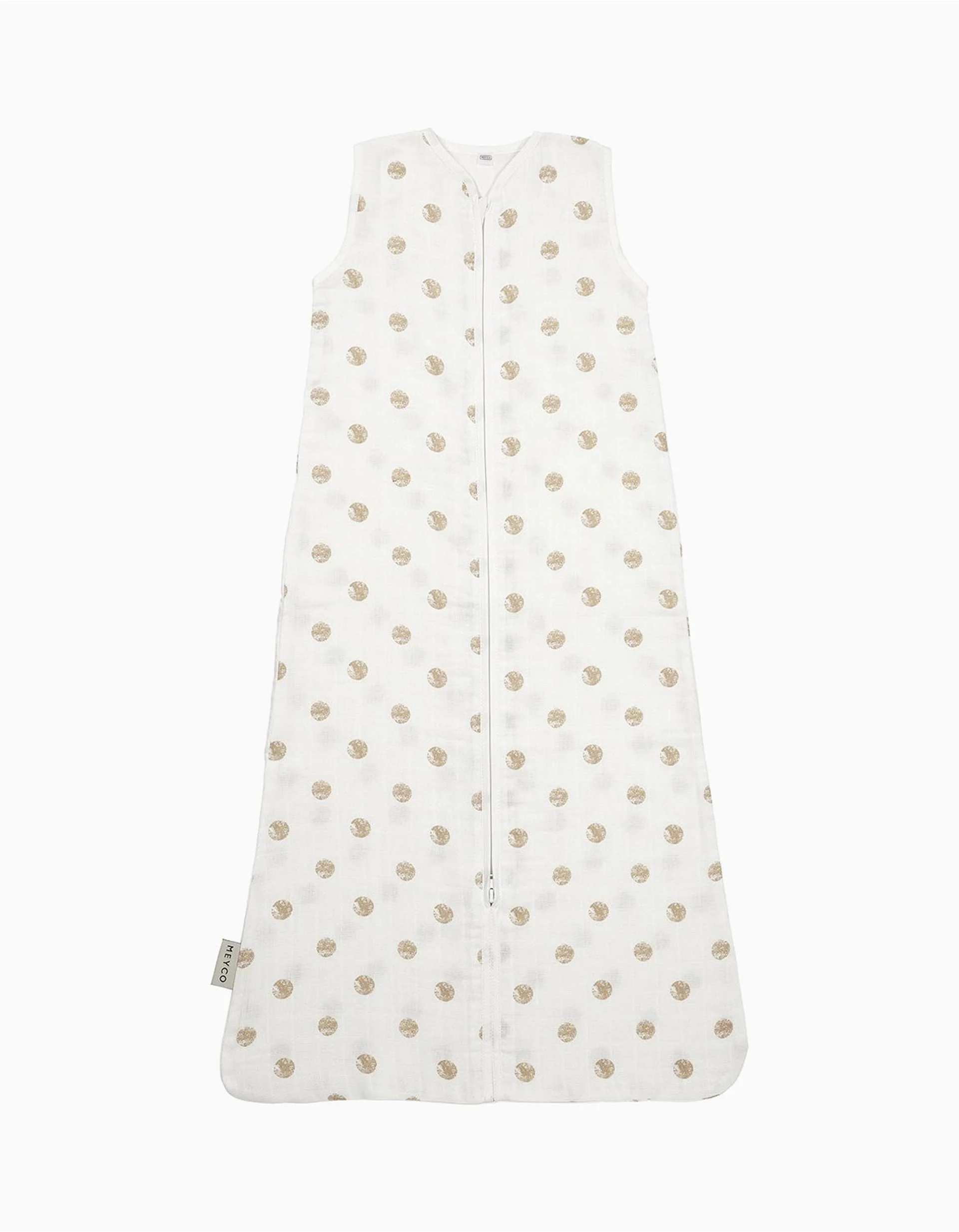 Meyco Sleeveless Sleeping Bag TOG 0.3 90 cm, Dots Sand