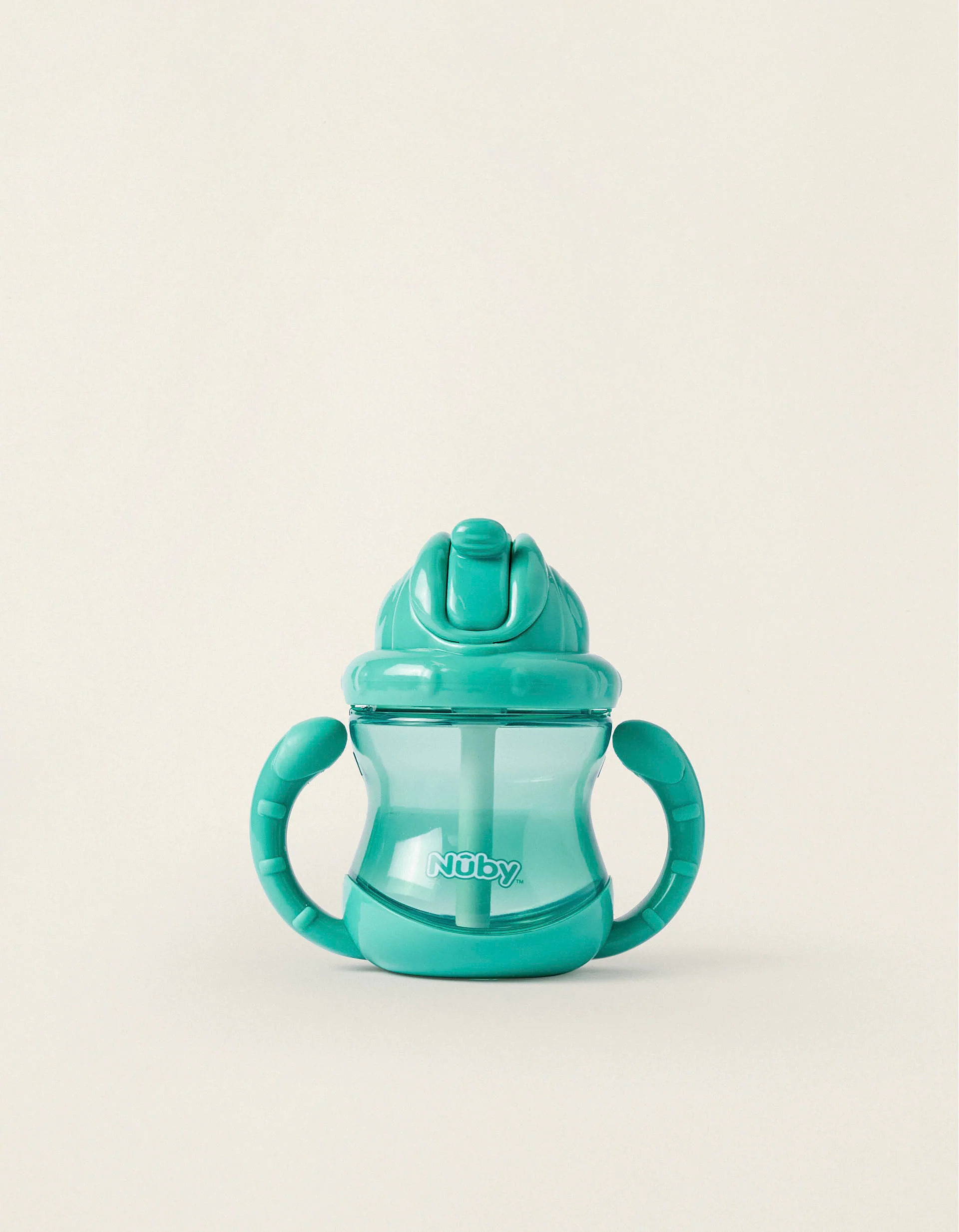Copo De Aprendizagem Com Palha Green 240Ml Nuby 12M+