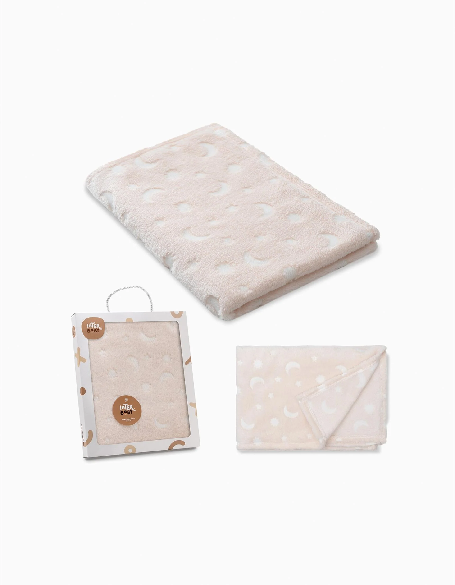 Extra Soft Blanket Interbaby 80x110 Cm, Stars Beige