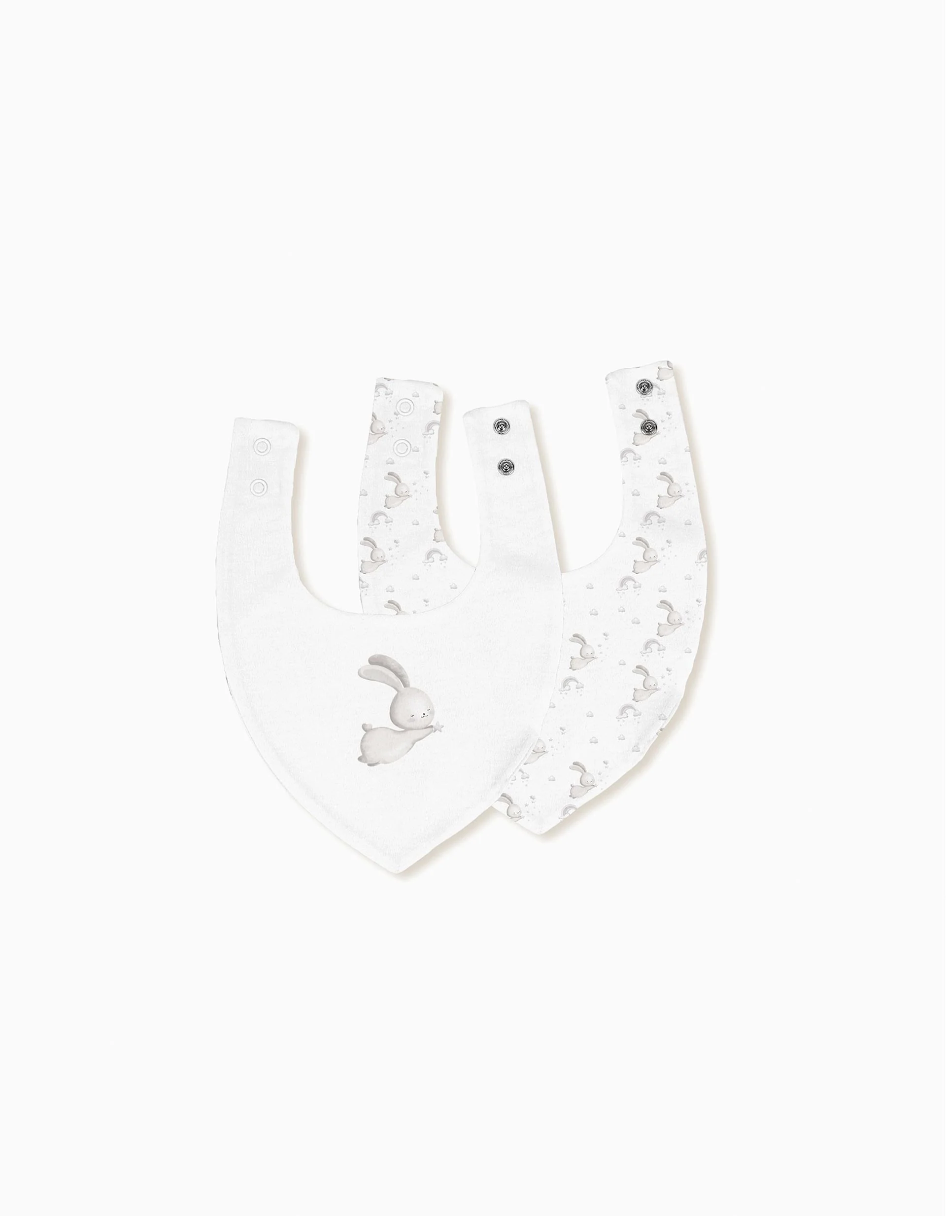 Pack 2 Bamboo Bandanas Star Bunny Interbaby, Grey