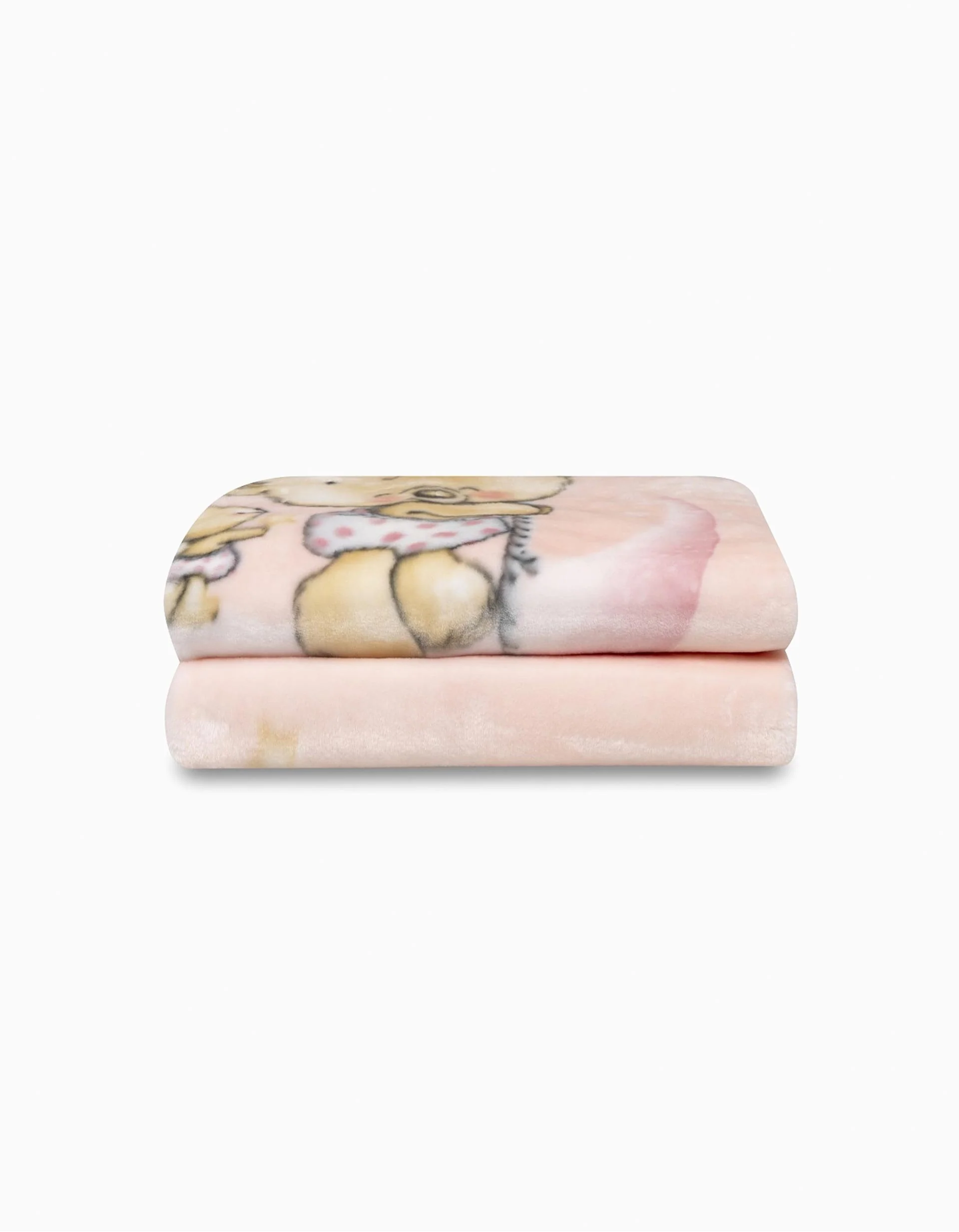 Velvet Blanket Cloud Bear Interbaby 110X140cm, Pink