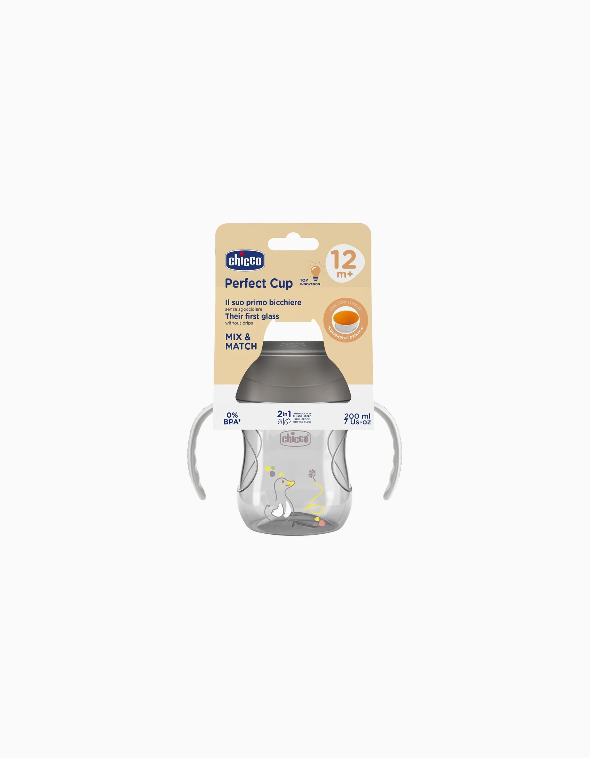 Chicco 360° Learning Cup 12M+, Grey