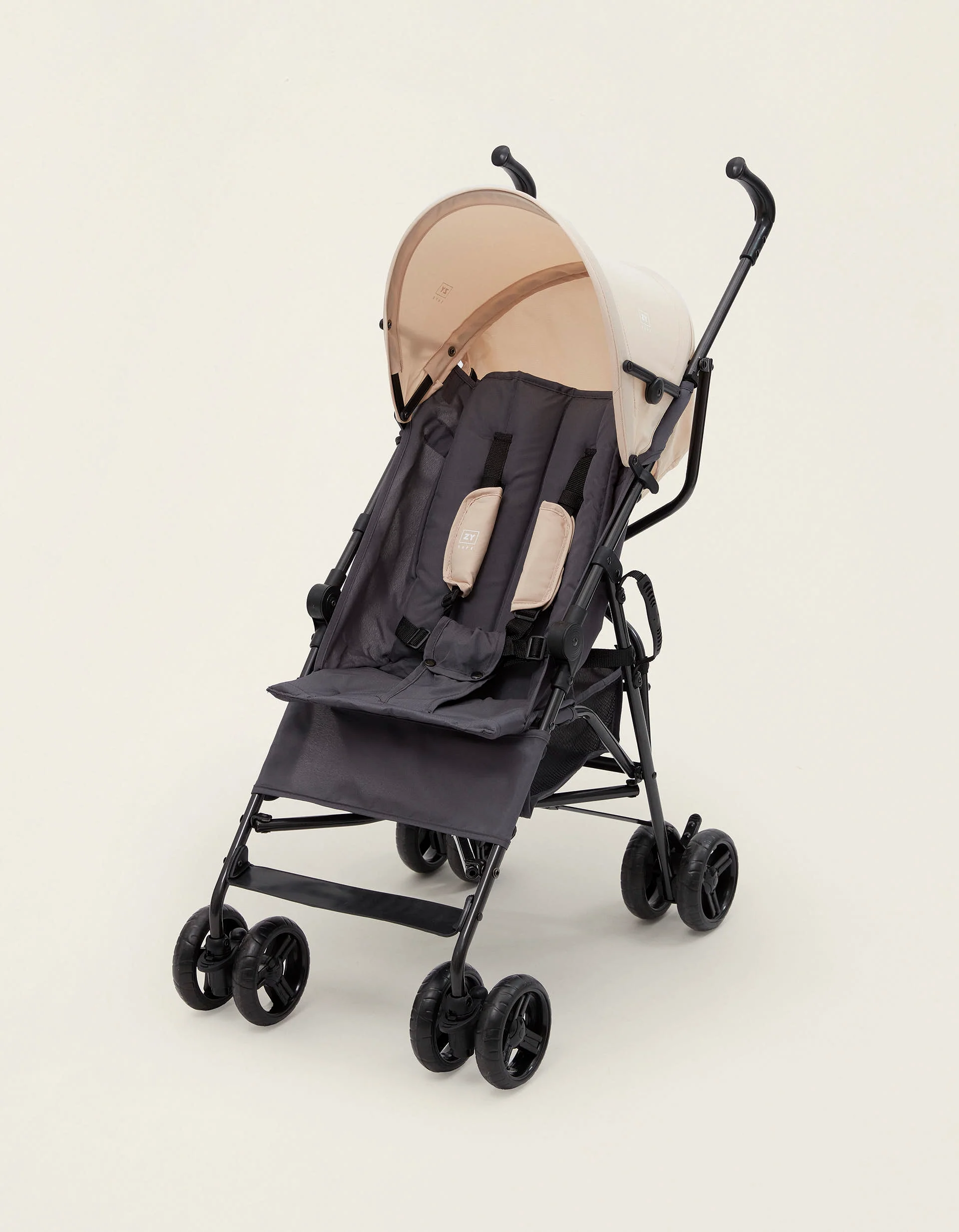 Cane Stroller Zy Safe Road Plus, Grey/Beige