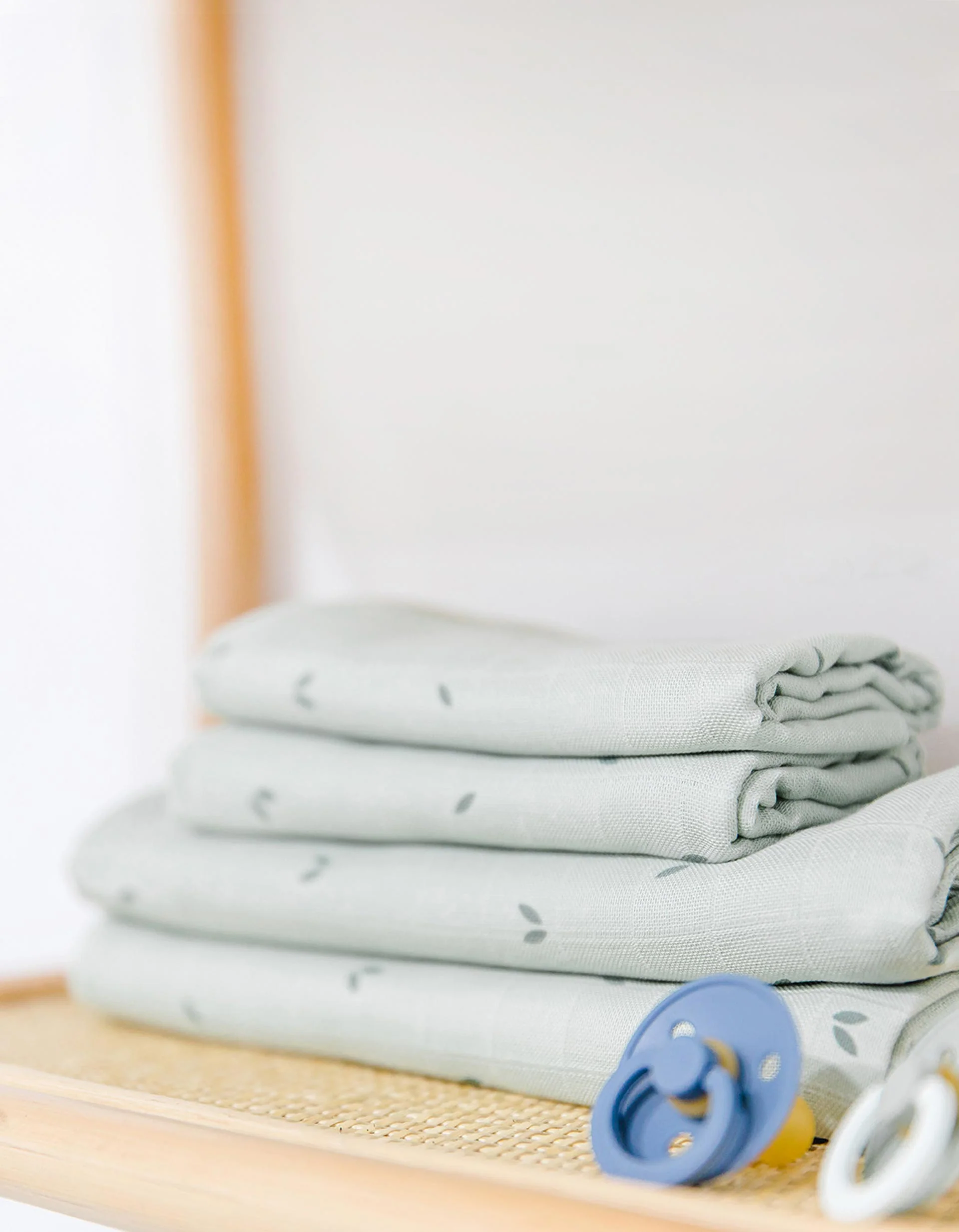 Swaddle/ Organic Cotton Nappy Square Gloop! 100X100Cm, Green