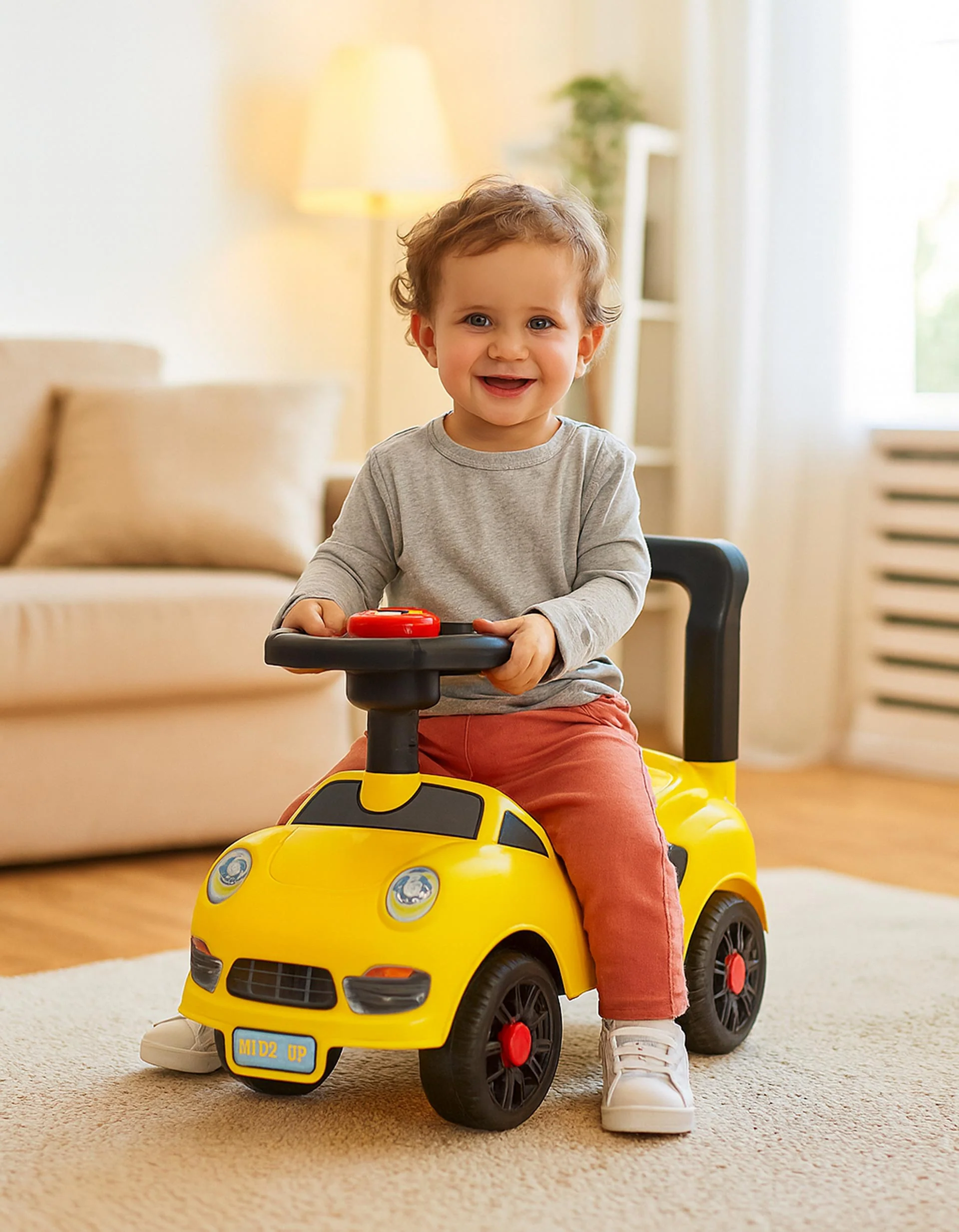 Walker Ride-On Car Kidz Up 18M+, Yellow