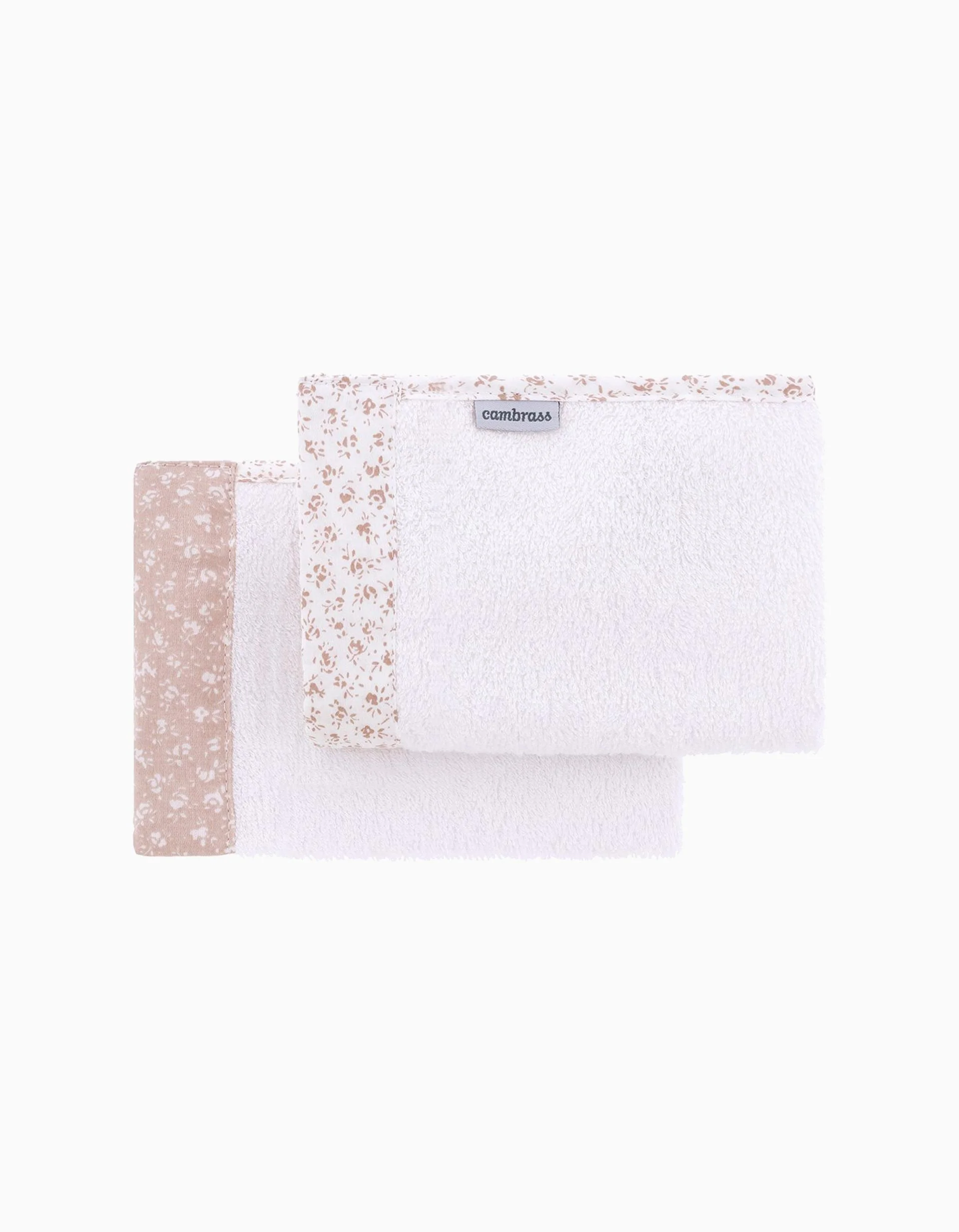 Pack of 2 Hand Towels Cambrass 25x35x1 cm, Pink